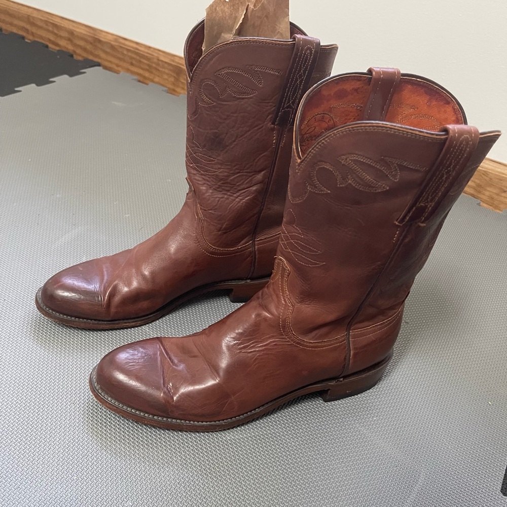 Lucchese Roper Round Toe Boots - Picture 6 of 16
